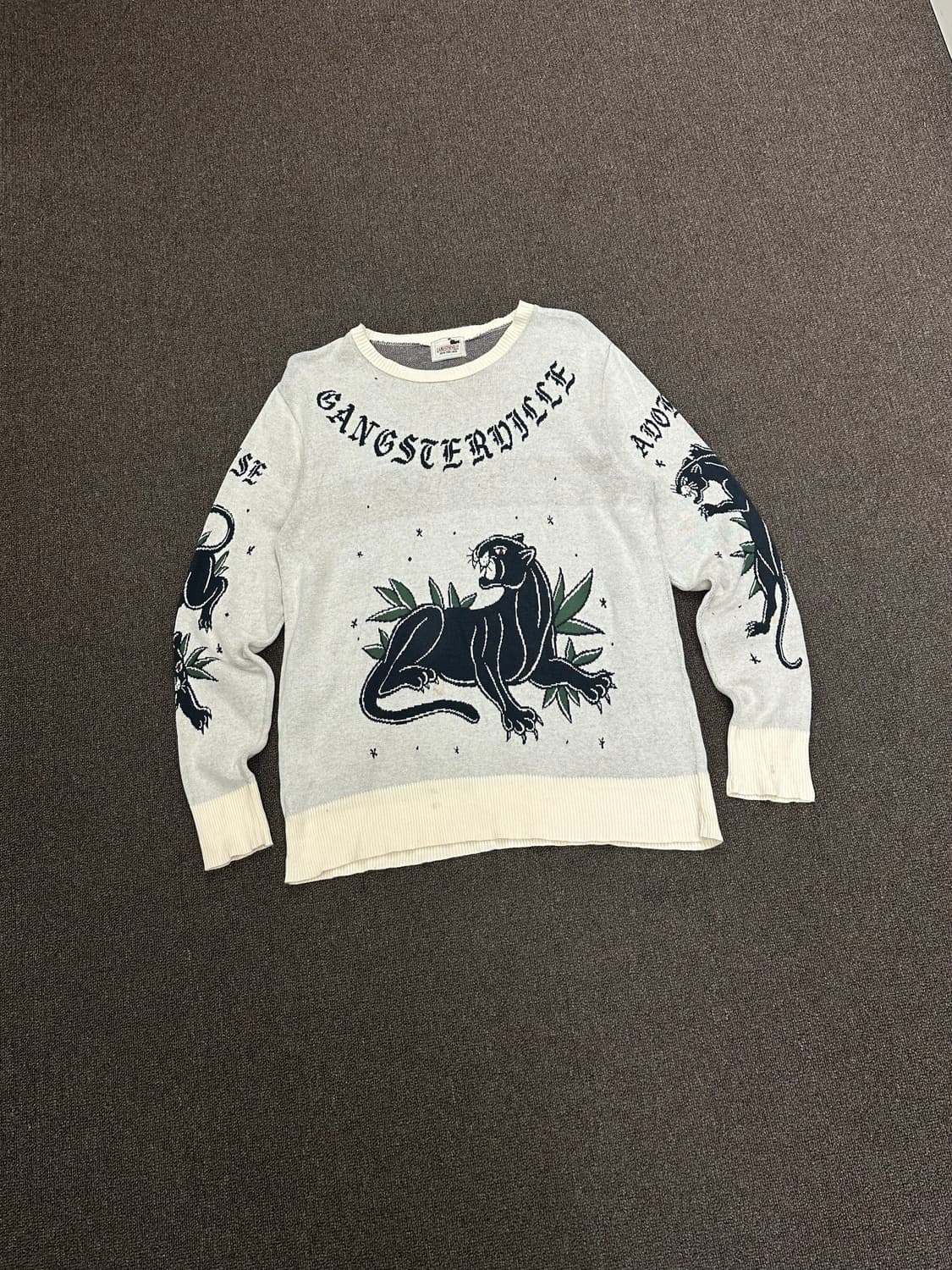 XL)Gangsterville vintage 패턴 니트 스웨터 상품이미지1