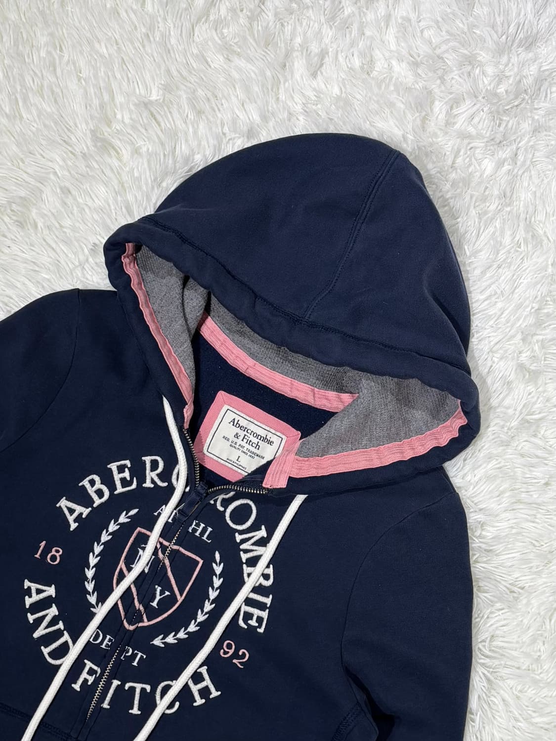 아베크롬비 네이비 빅로고 후드집업 상품이미지4