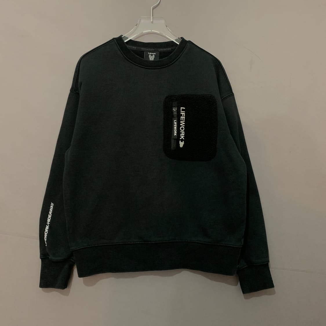 XS 라이프워크 덤블 포켓 오버핏 맨투맨 상품이미지2