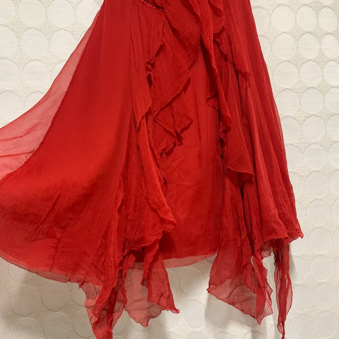 아르마니 레드 실크 원피스 상품이미지7