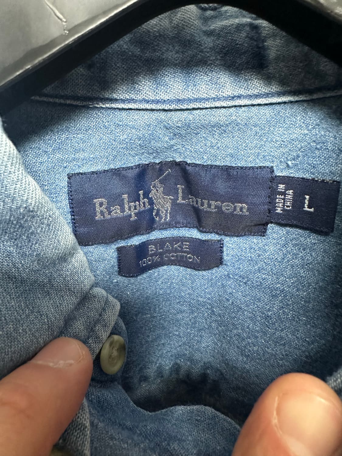 no.164 폴로 랄프로렌 포켓데님셔츠 xl 상태굿 상품이미지3