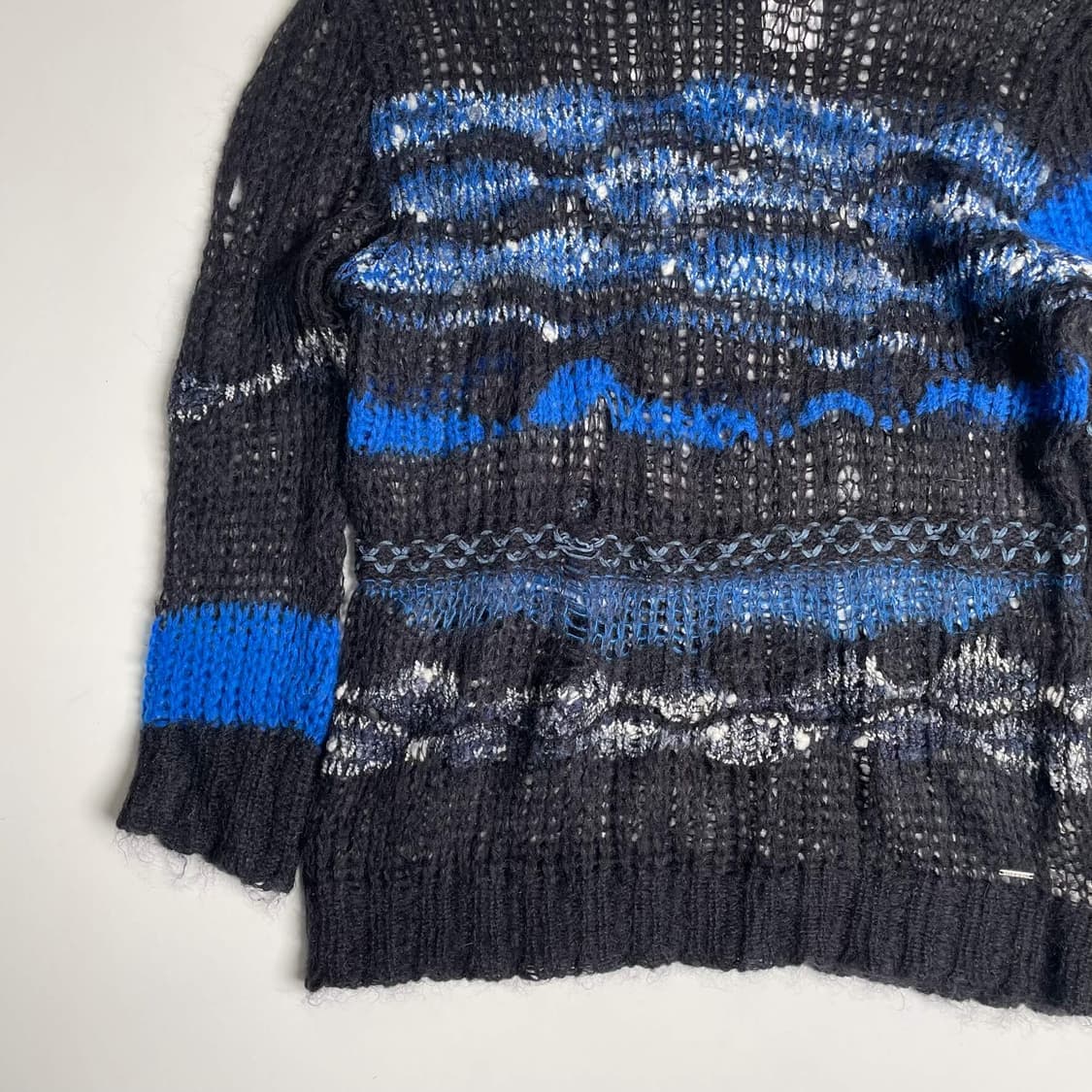 Diesel 블루 모헤어 시스루 니트 상품이미지3