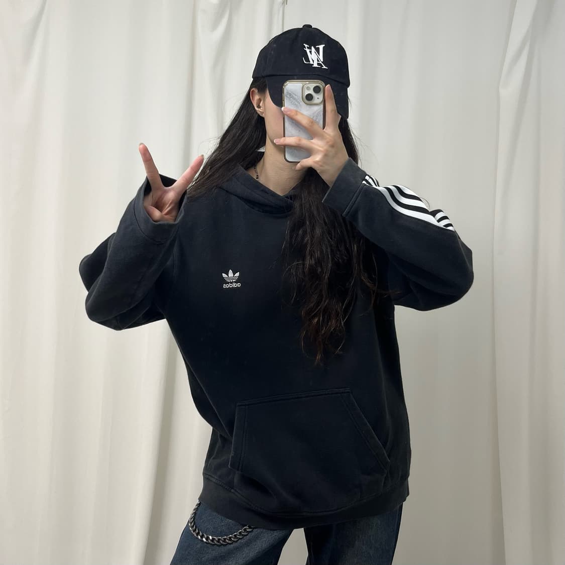 Adidas black Firebird hoodie  상품이미지2