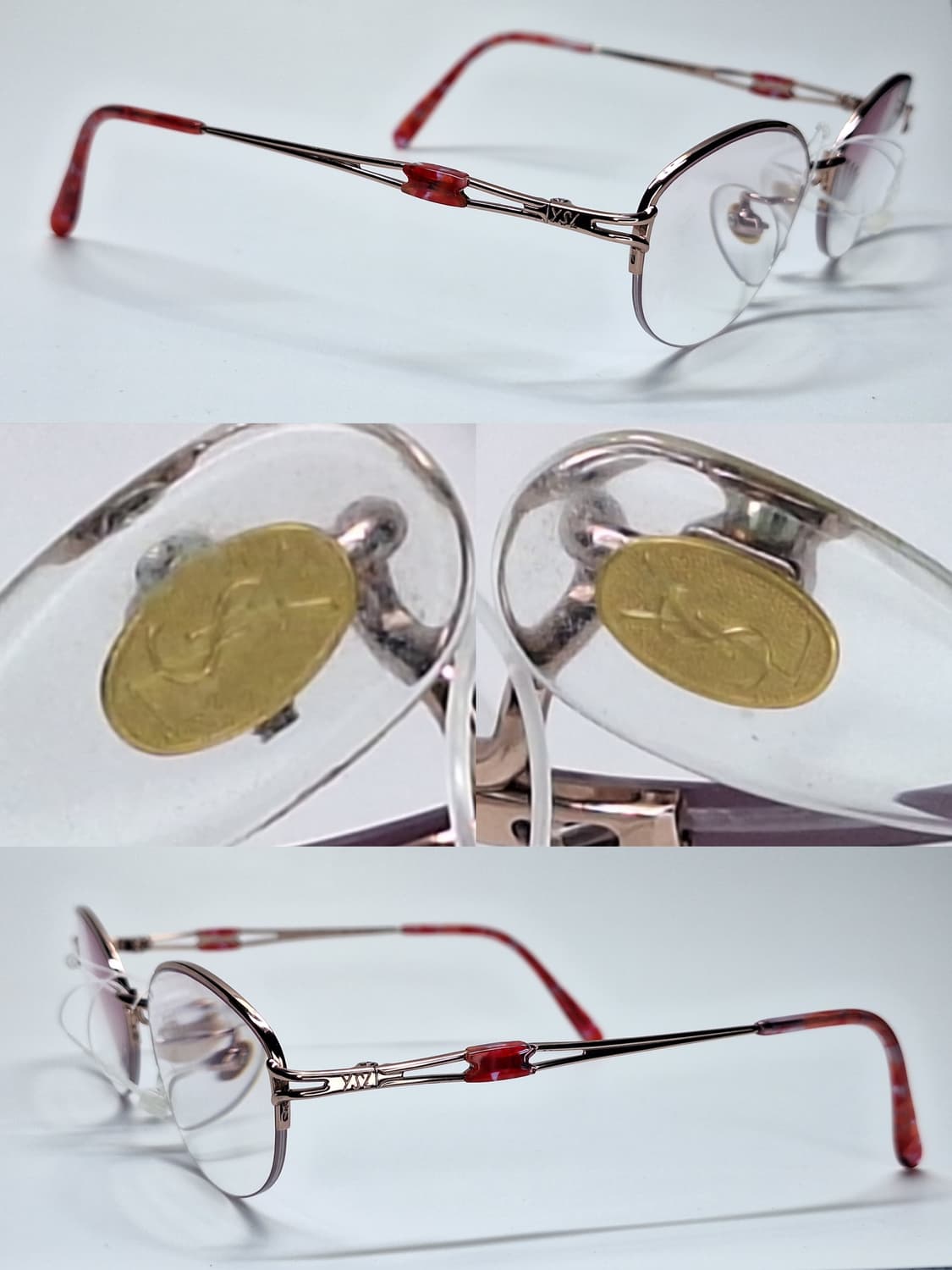 입생로랑 30-0079 순 티타늄 반무테 안경테 명품 일본 제조 수입 상품이미지7