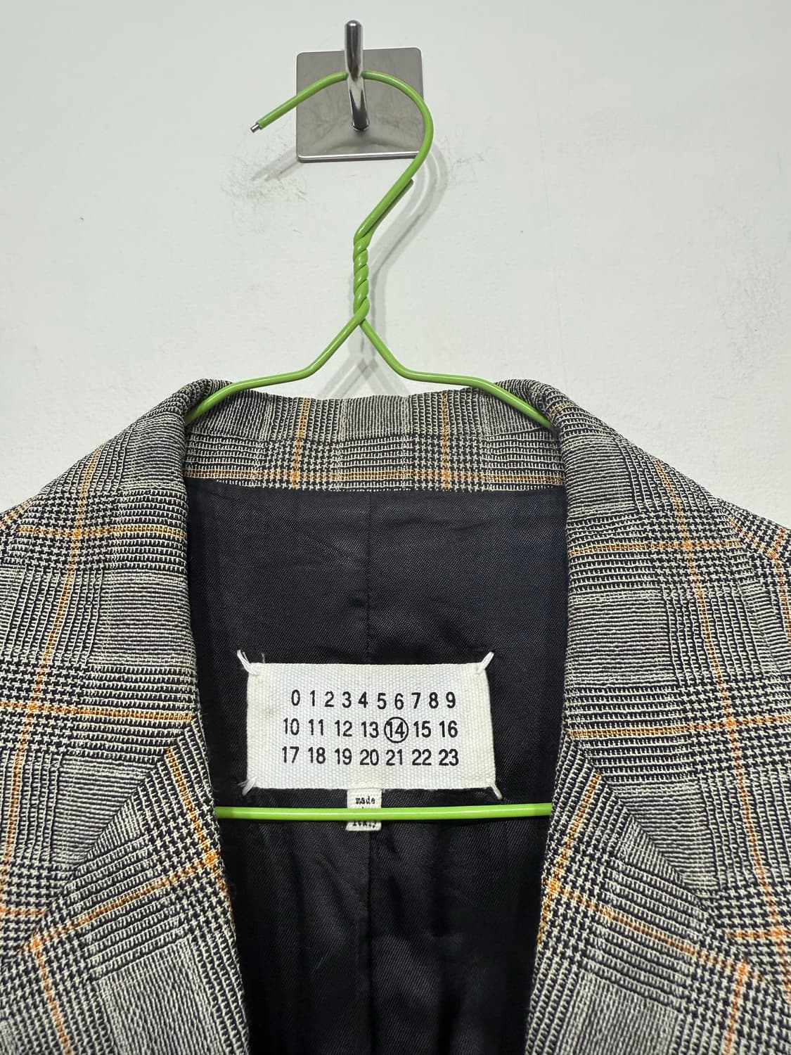 메종마르지엘라 체크 블레이저 자켓 50사이즈 상품이미지2