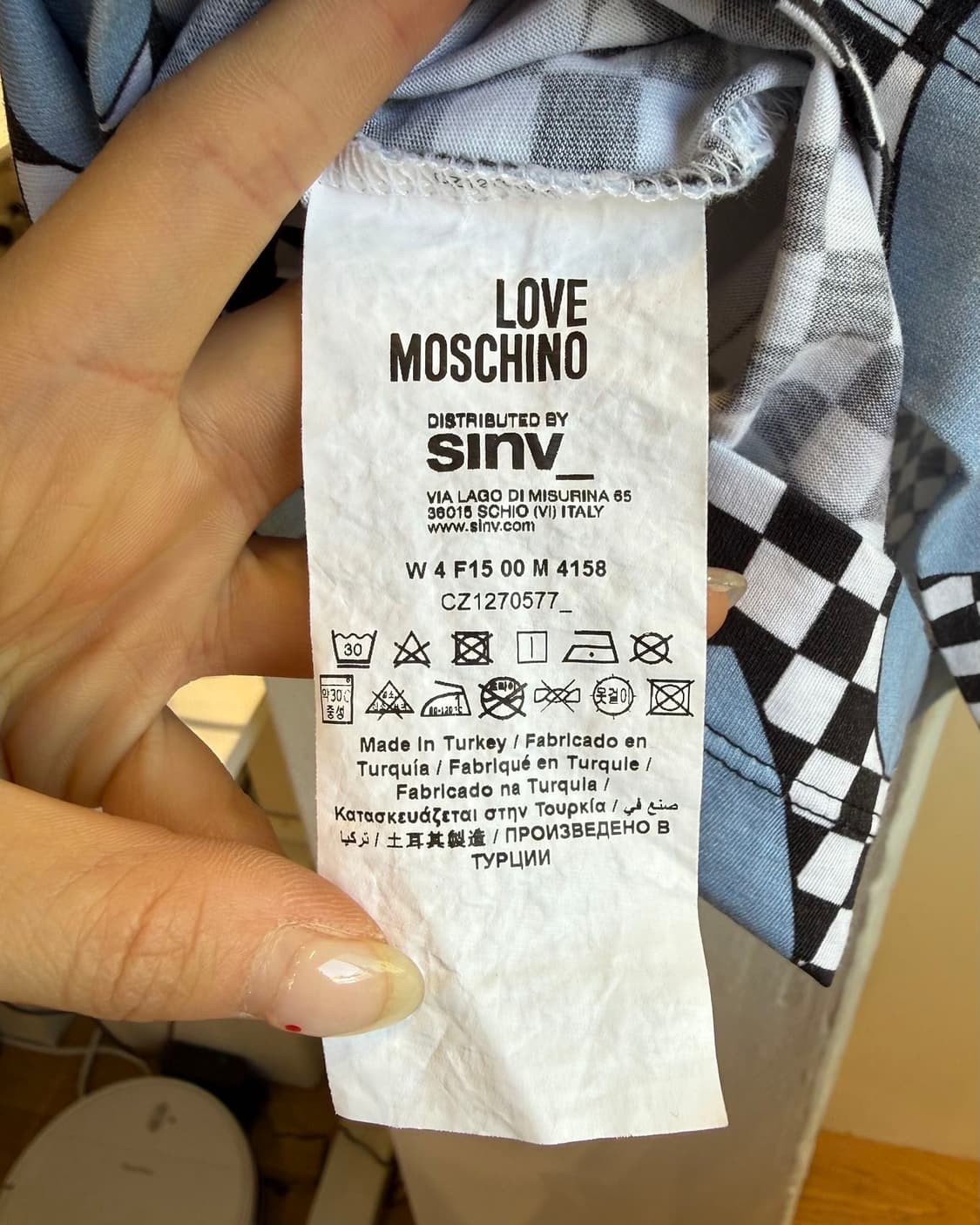 러브 모스키노 블루 하트 프린팅 하프티  상품이미지8