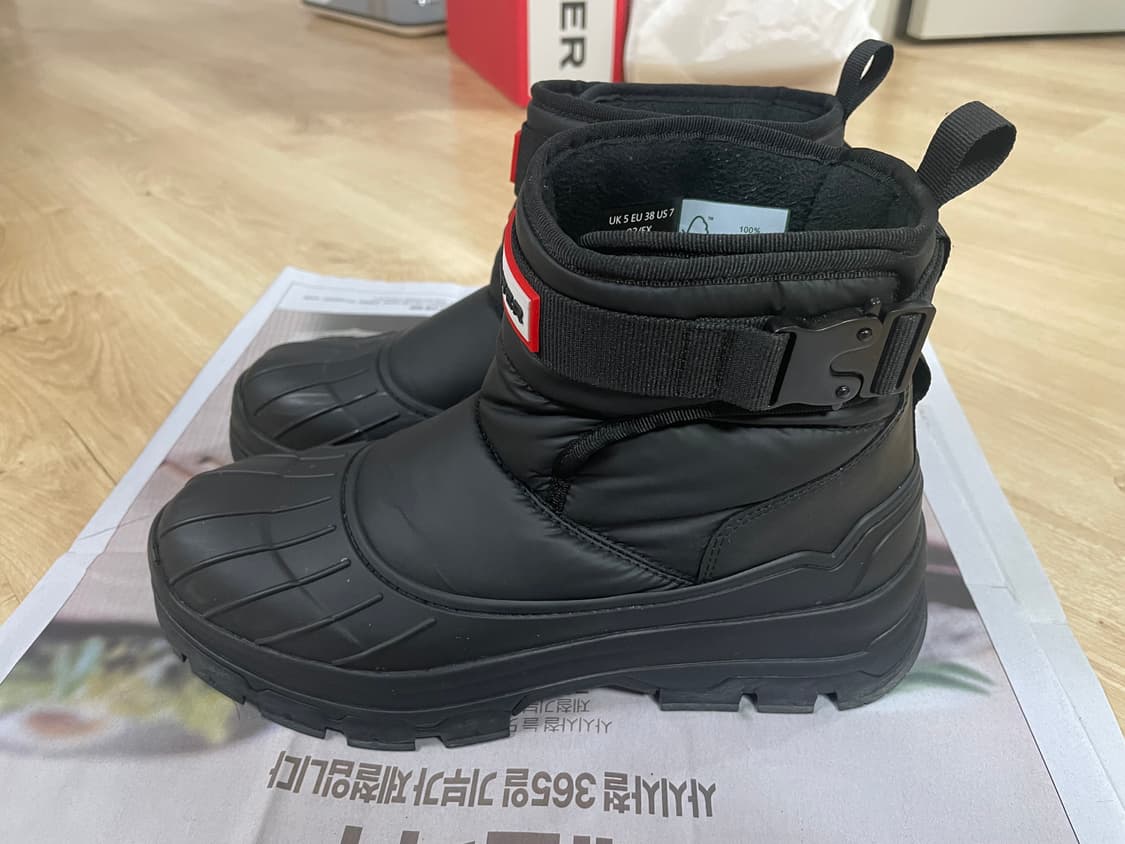 헌터 [UNISEX] 인트레피드 버클 숏 스노우부츠 - 블랙 240 상품이미지2