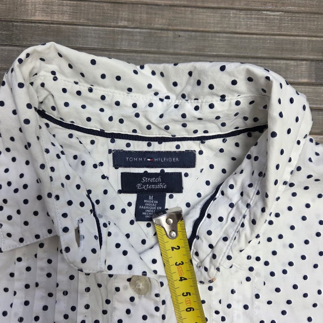 Tommy Hilfiger 타미 힐피거 네이비 도트 핀턱 블라우스 상품이미지3