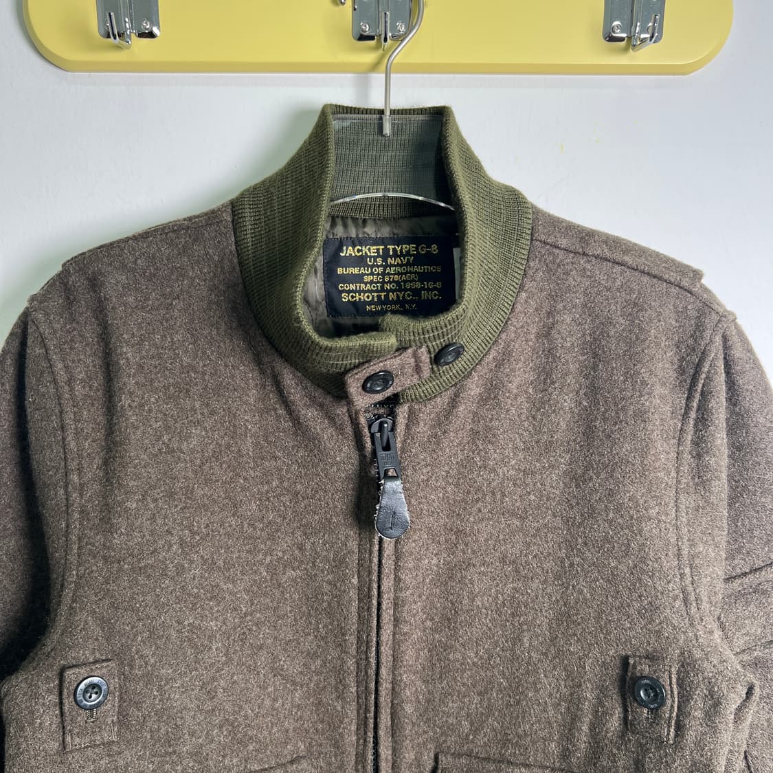 Schott 쇼트 카키 밀리터리 G-8 울자켓 38 상품이미지4