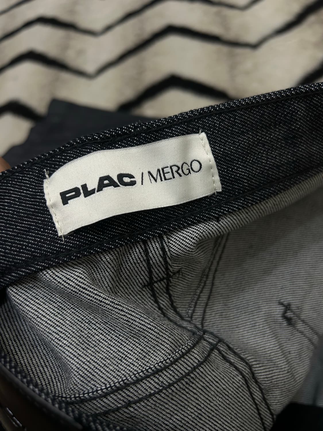 [XL]PLAC 투턱 와이드 데님 반바지/생지 상품이미지4