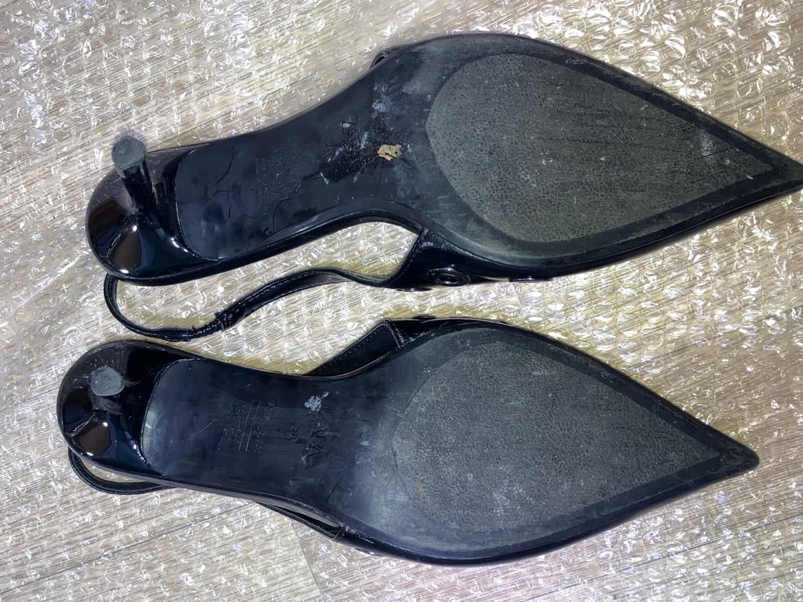 ZARA 가죽 버튼 홀 백리스 슈즈 상품이미지5