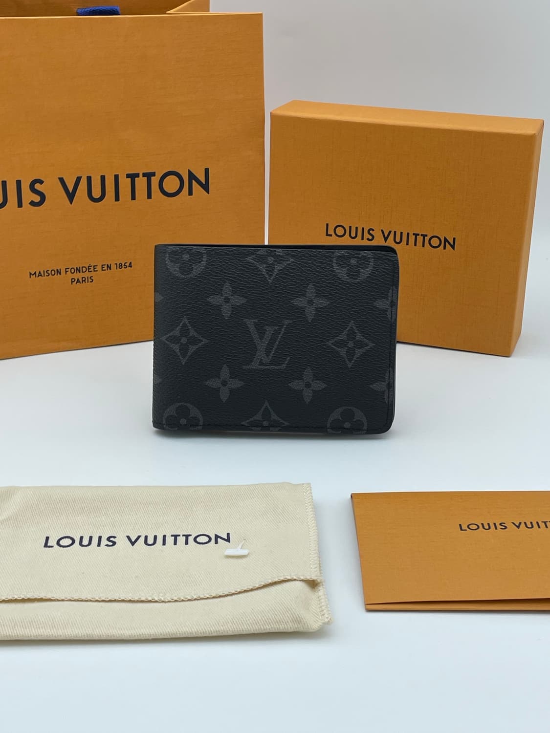 [ 풀구성 / 새상품급 ] 루이비통 멀티플 월릿 반지갑 블랙  상품이미지3