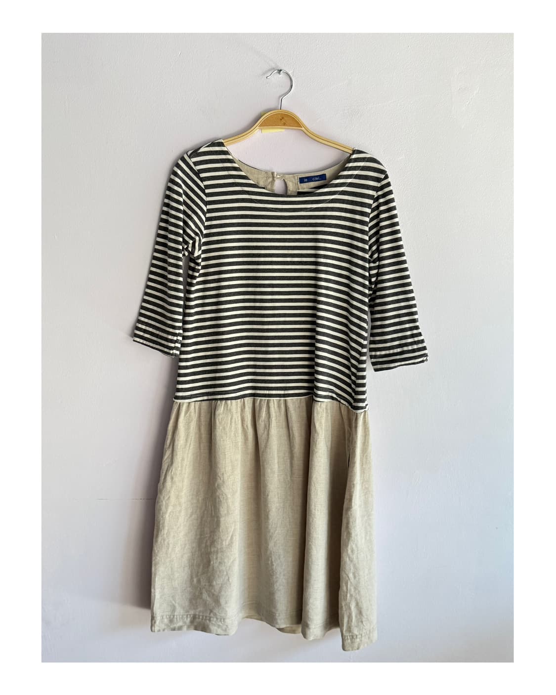 네추럴 스트라이프 원피스 일본빈티지 상품이미지1