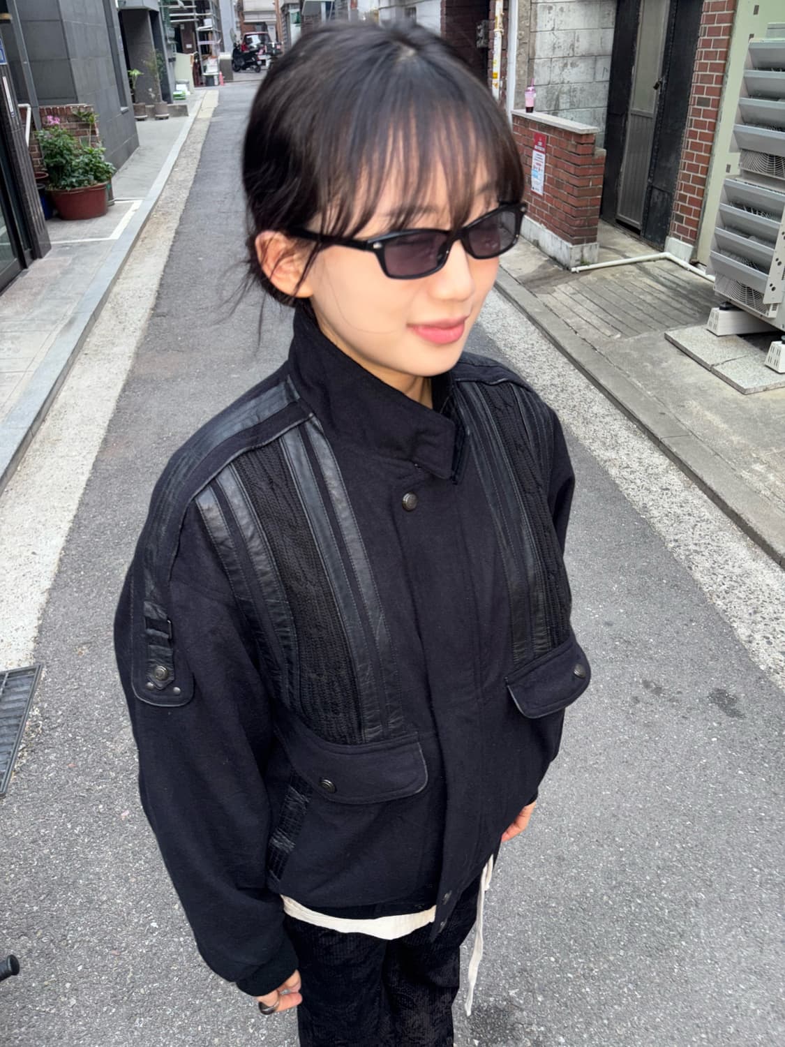 90s Mixed Texture Panel Jacket 상품이미지1