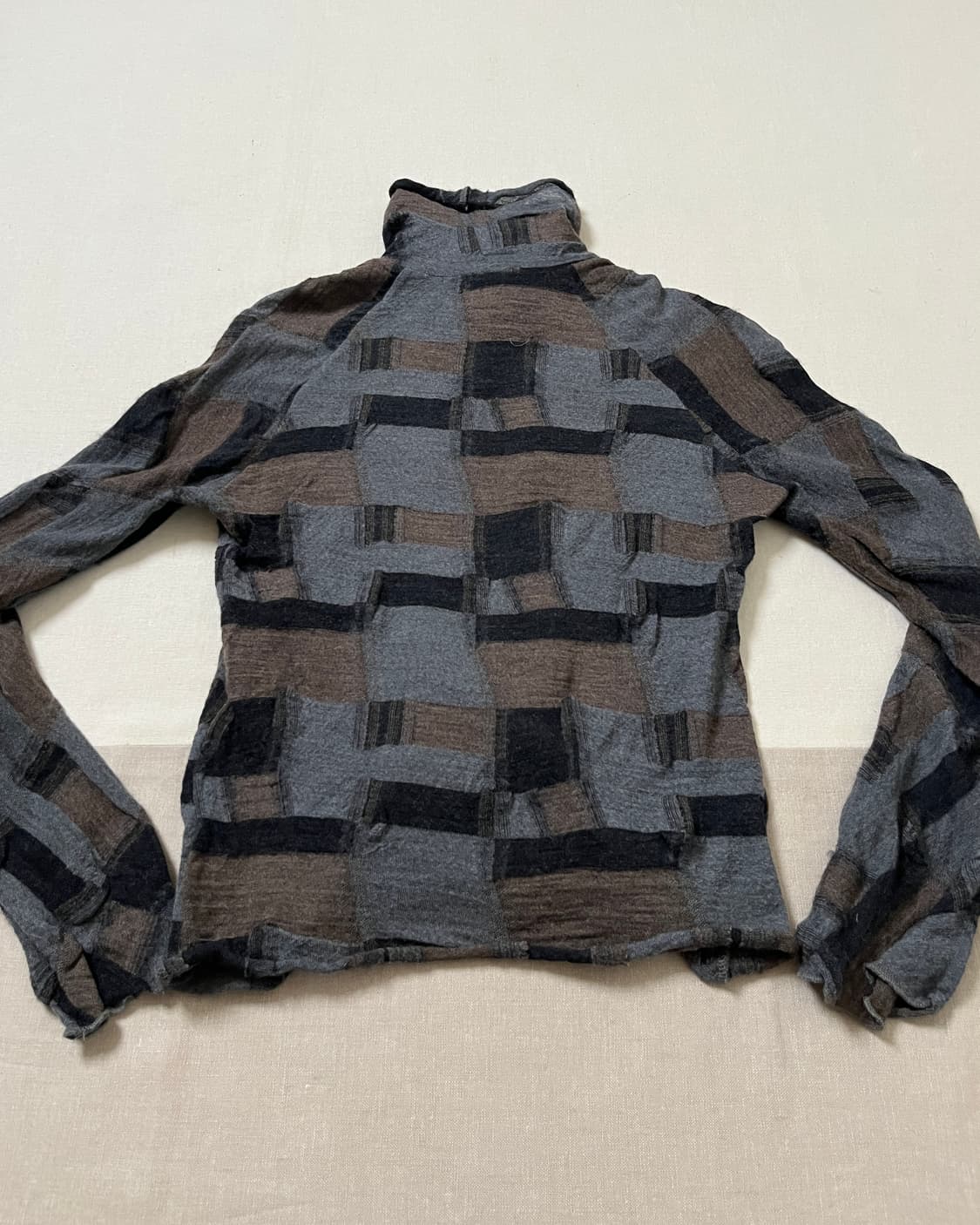 요지야마모토 자가드 터틀넥 니트 yohji yamamoto Y’s  상품이미지7