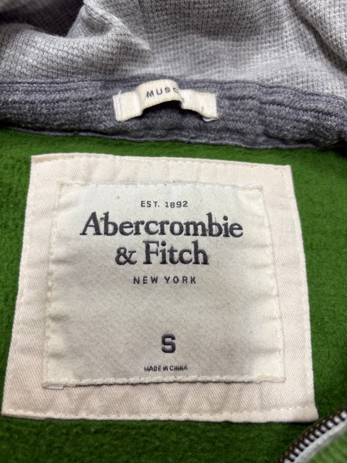 아베크롬비 후드집업 그린 s 상품이미지2