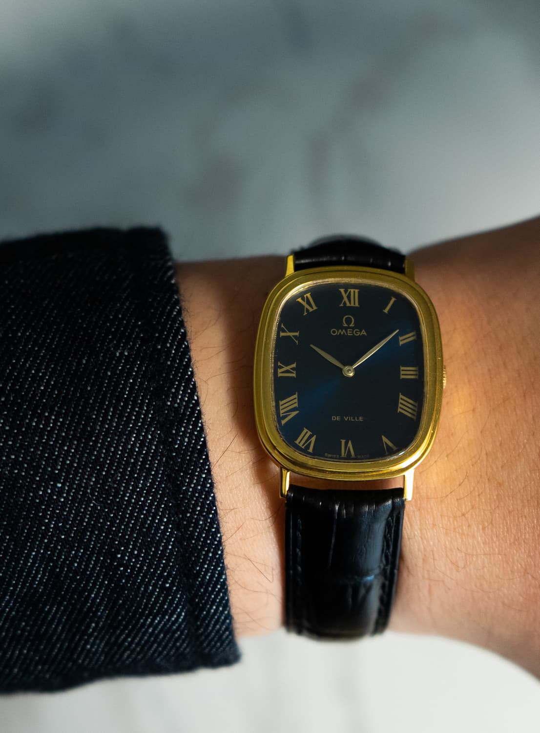 오메가 엘립스 네이비 빈티지 수동 시계 상품이미지1