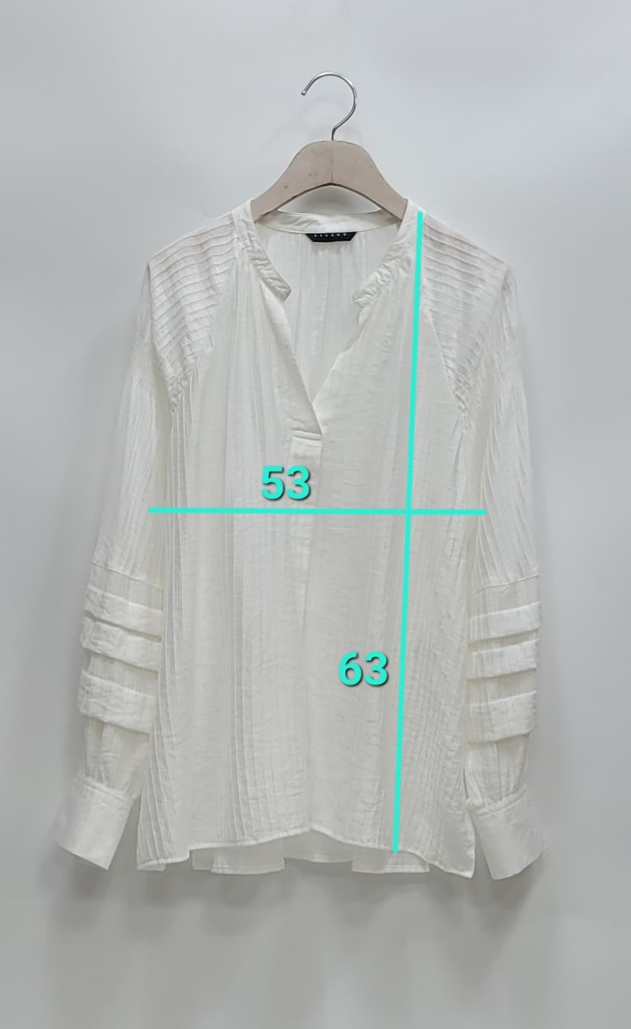 SISLEY 20SS 시슬리 레이온 블라우스 / 여 85 (42) 화이트 상품이미지10