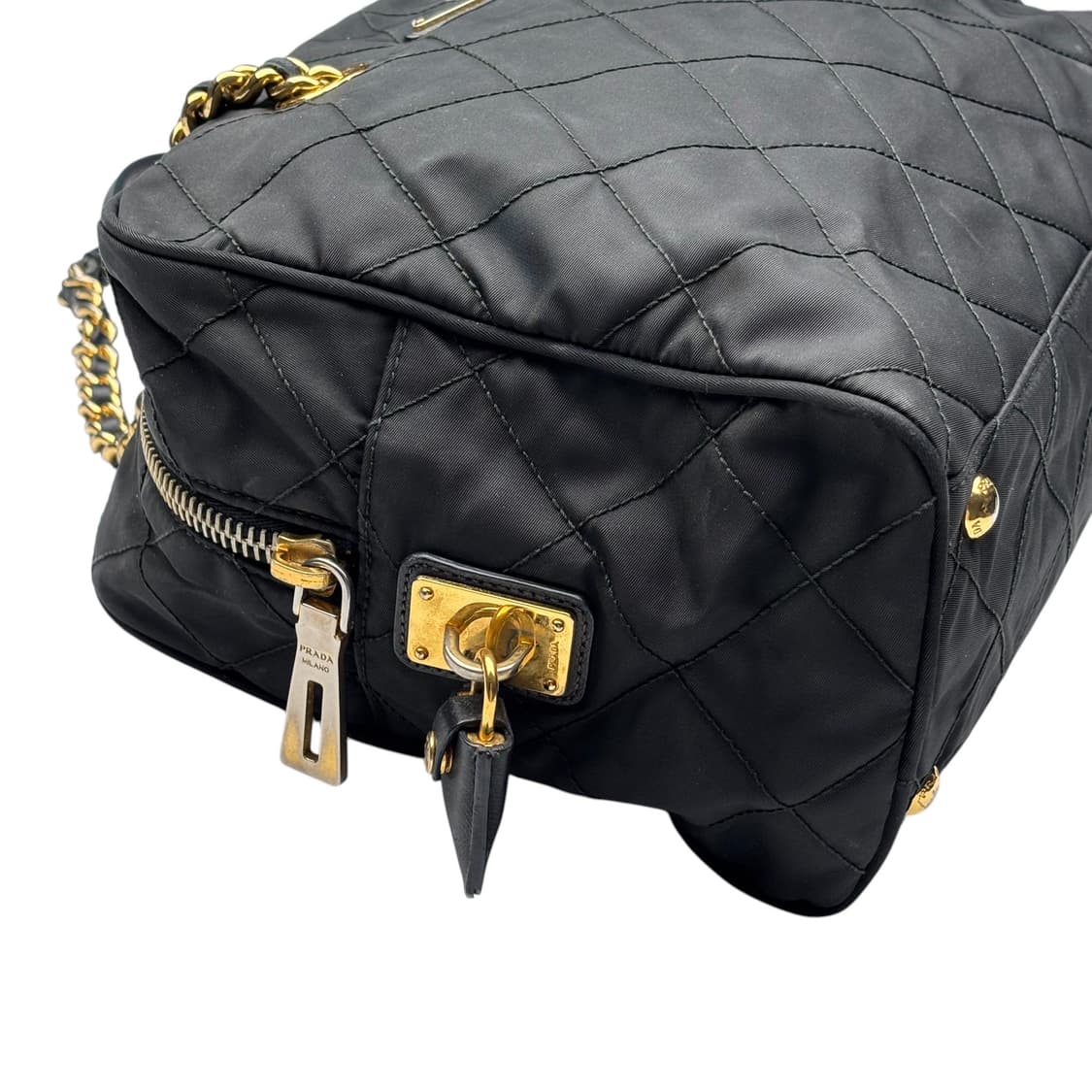 프라다 블랙 퀄팅 체인 포코노 숄더백 상품이미지3