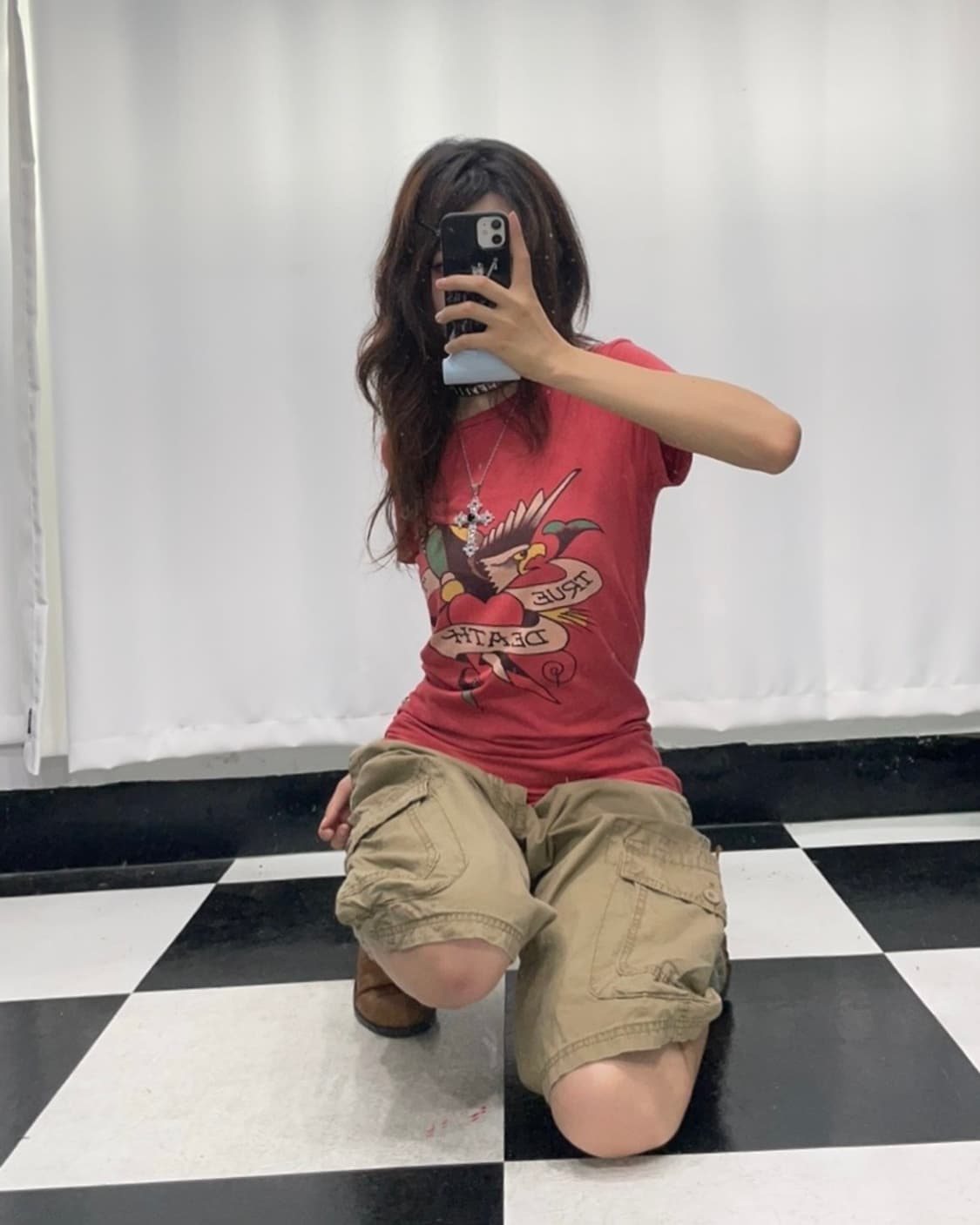 🎸Ed Hardy 레드 프린팅 티셔츠 상품이미지2