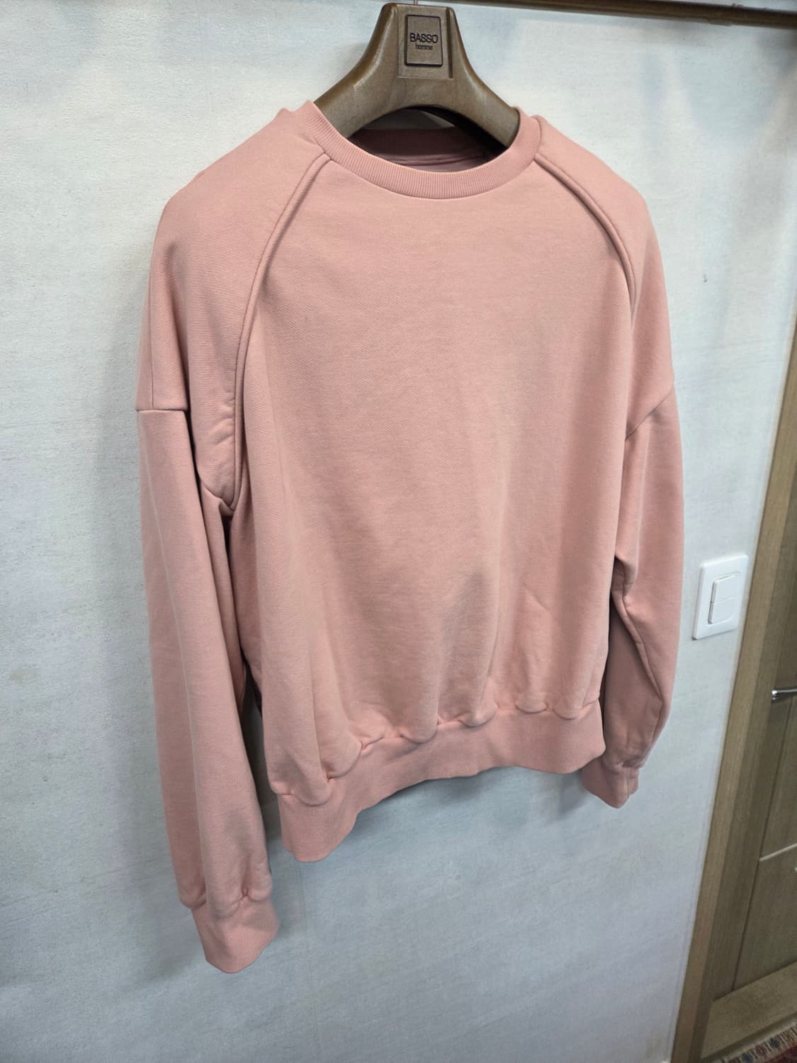 준지 코랄 핑크 배색 나일론 맨투맨 s 상품이미지6