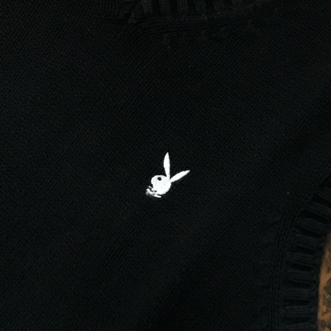 플레이 보이 자수 로고 블랙 니트 조끼 베스트 여성 55 66 상품이미지4