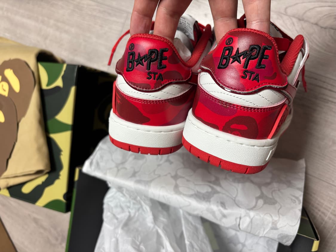 [8/260] 베이프 스케이트스타 #1 M2 레드 상품이미지3