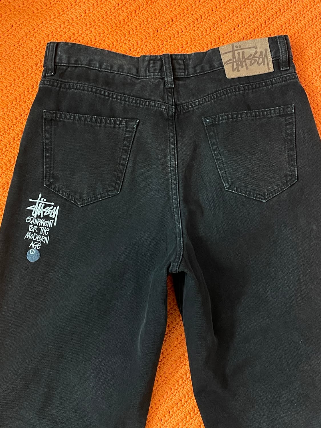 스투시 캔버스 워시드 빅 올 진 블랙 상품이미지1