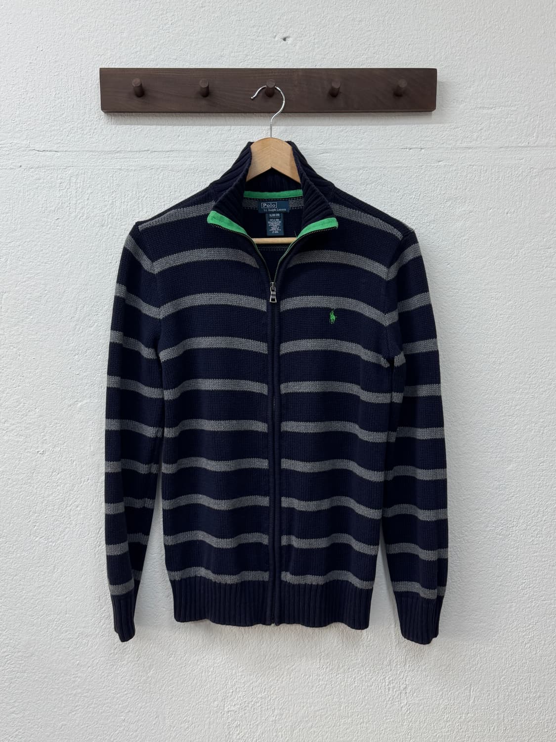 폴로 스트라이프 니트 집업(T51) 상품이미지1