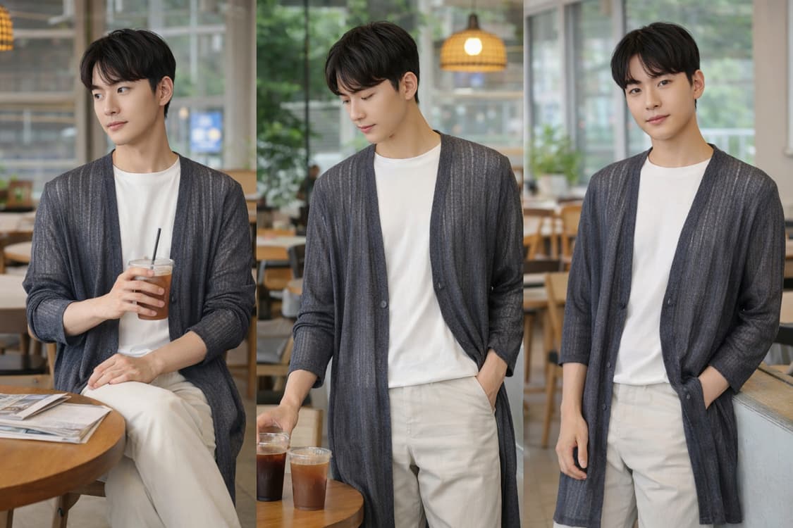 몽탁 MONTAGUT 린넨 롱가디건 95 새상품 / 백화점 브랜드 상품이미지1