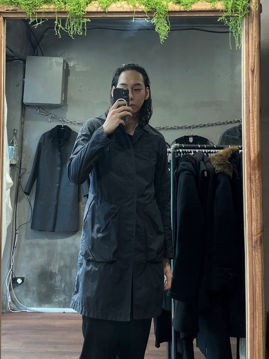 어태치먼트 코튼/나일론 하프 코트 상품이미지2