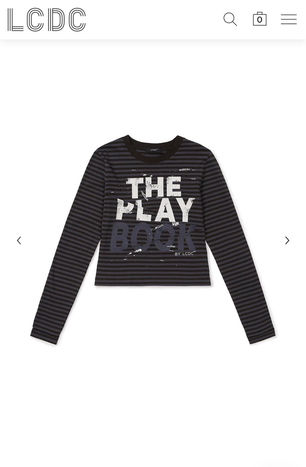 LCDC TM printed jersey top striped 상품이미지3