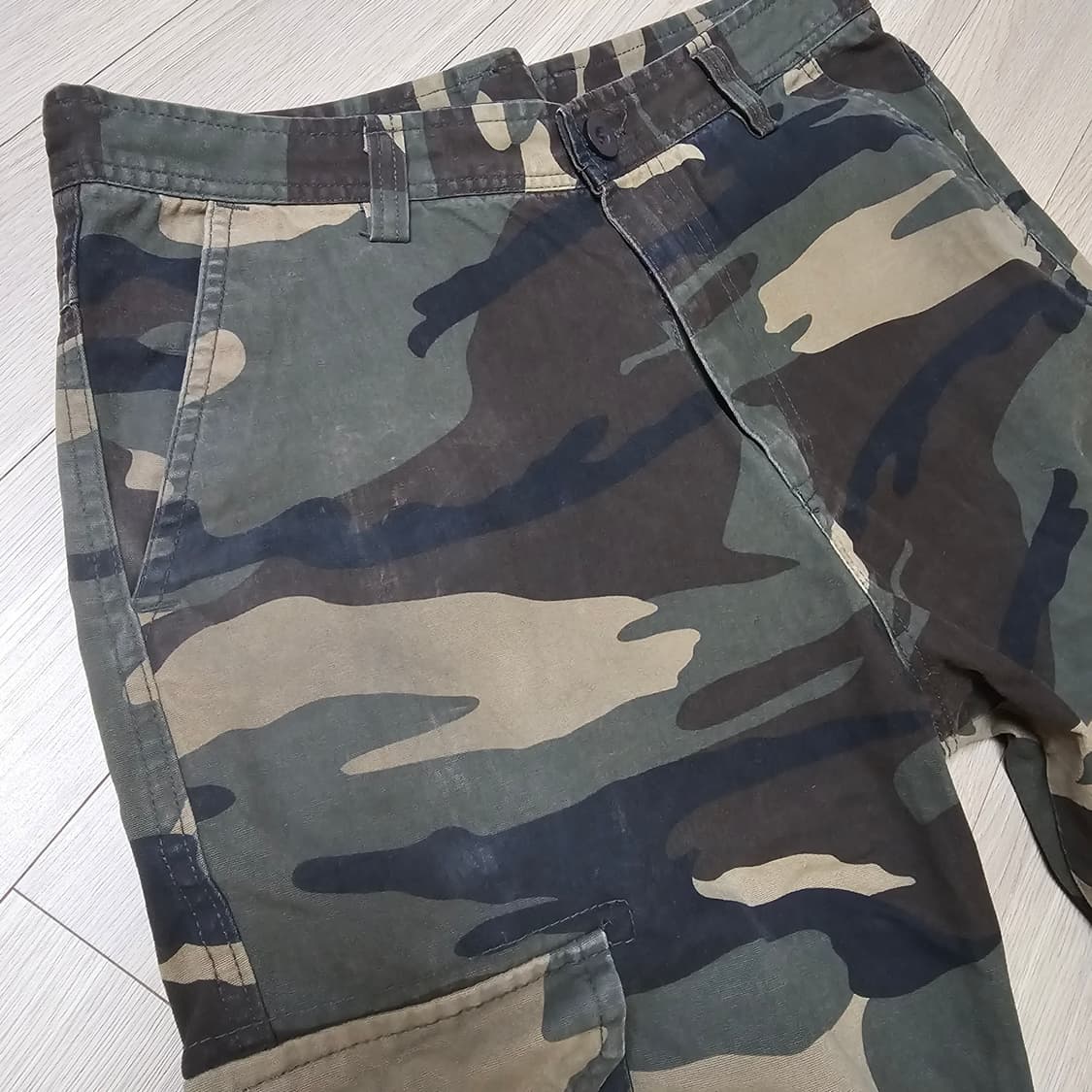 34 44) 밀리터리 빈티지 워싱 카고 국방 개구리 밴츠 바지 상품이미지4