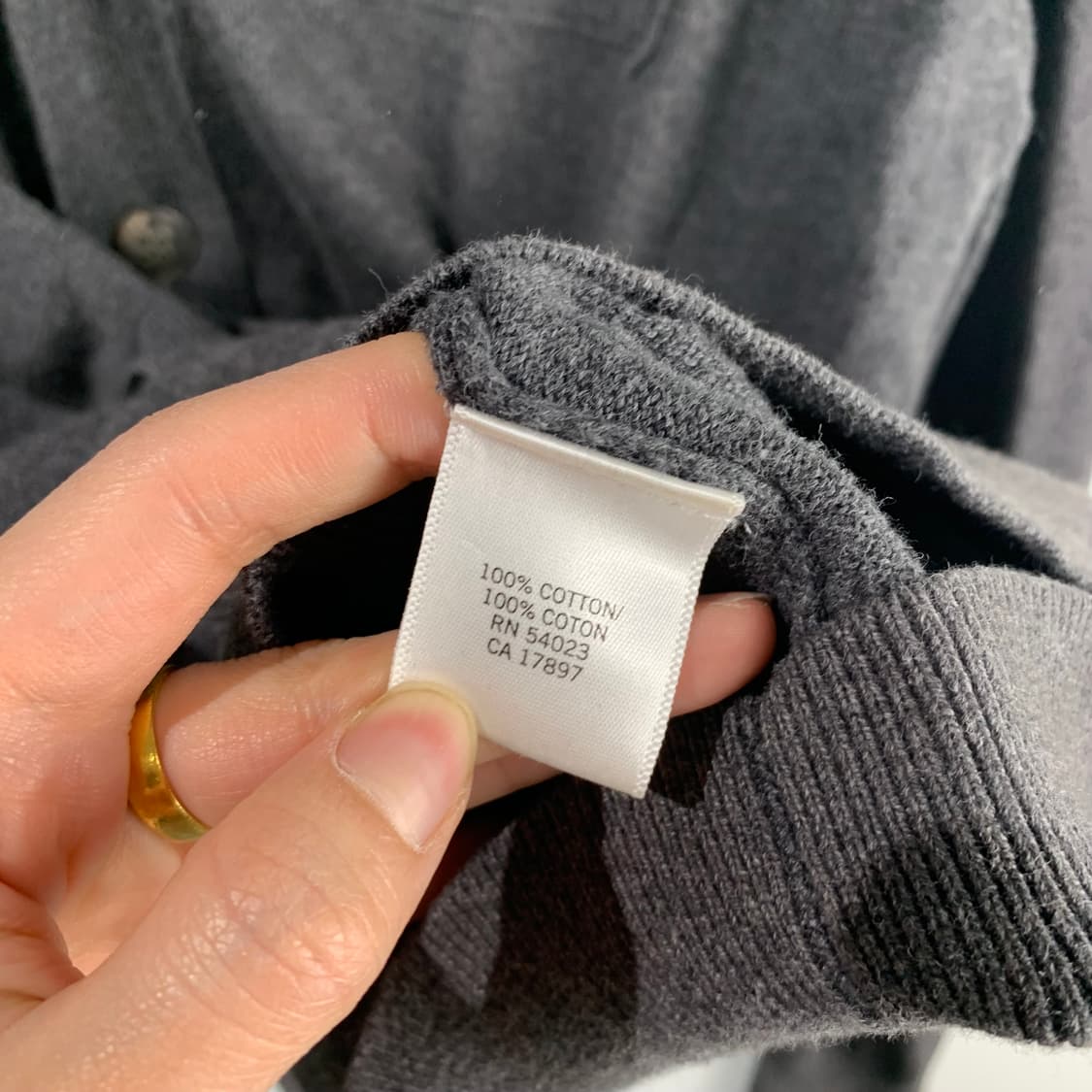 Vintage 빈티지 포켓 차콜 니트 후드 가디건 상품이미지4