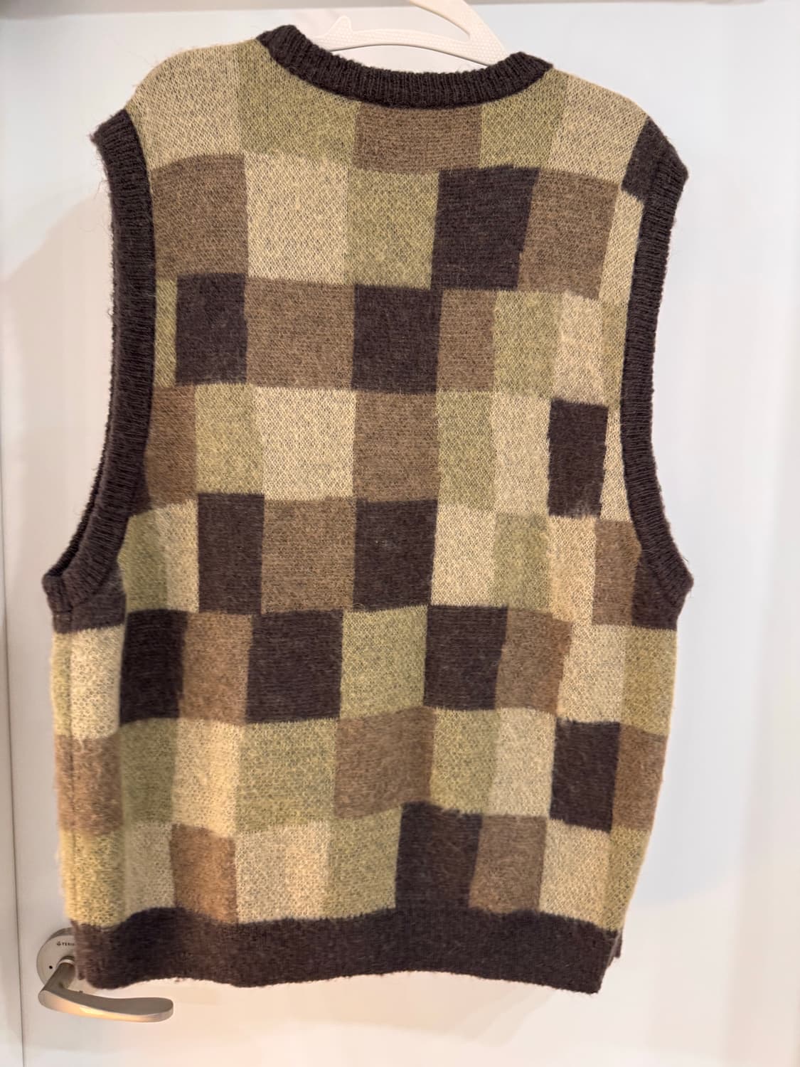 스투시 워블리 체크 베스트 브라운 L 상품이미지5