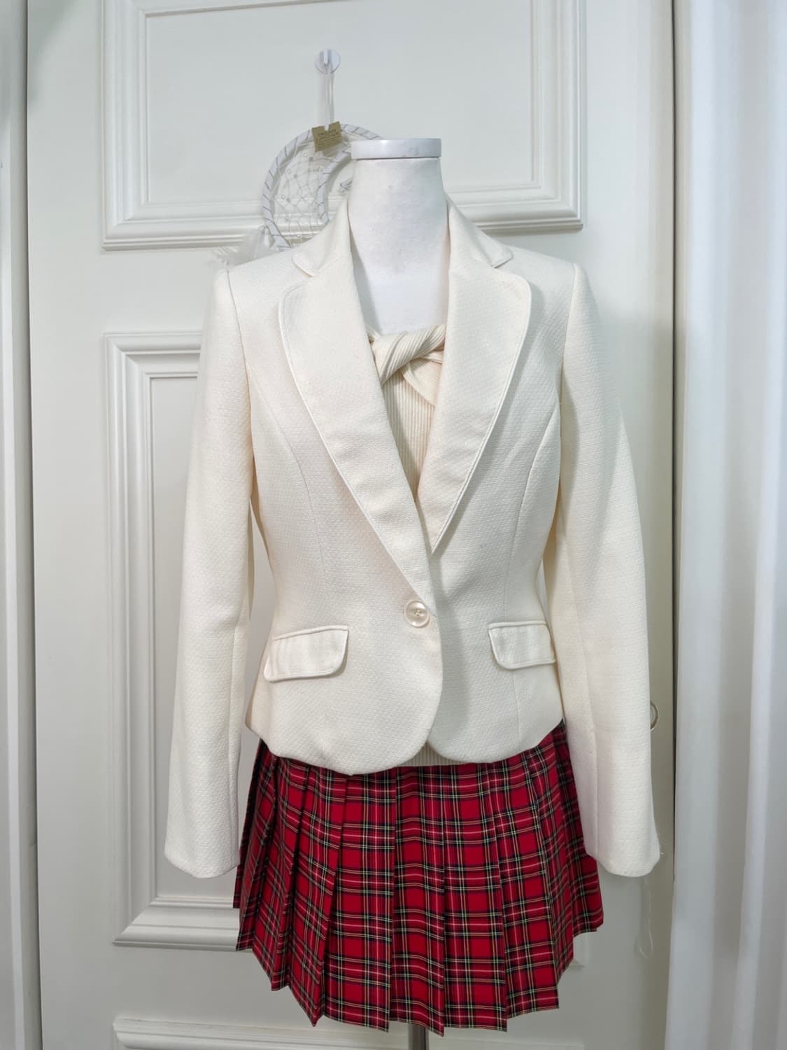 cream back bow spring jacket(size-11) 상품이미지1