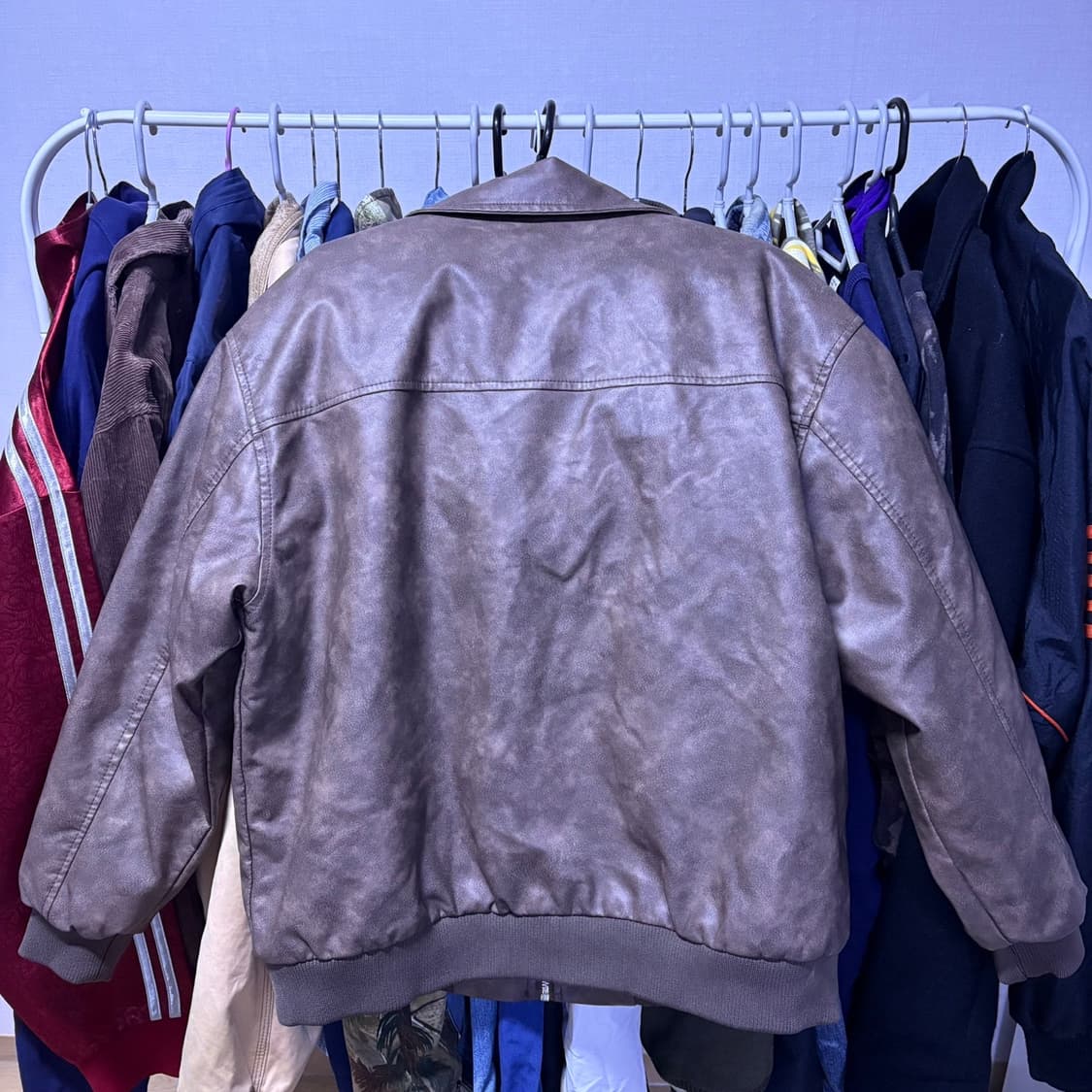 퀄팅 브라운 가죽자켓 105size 상품이미지3