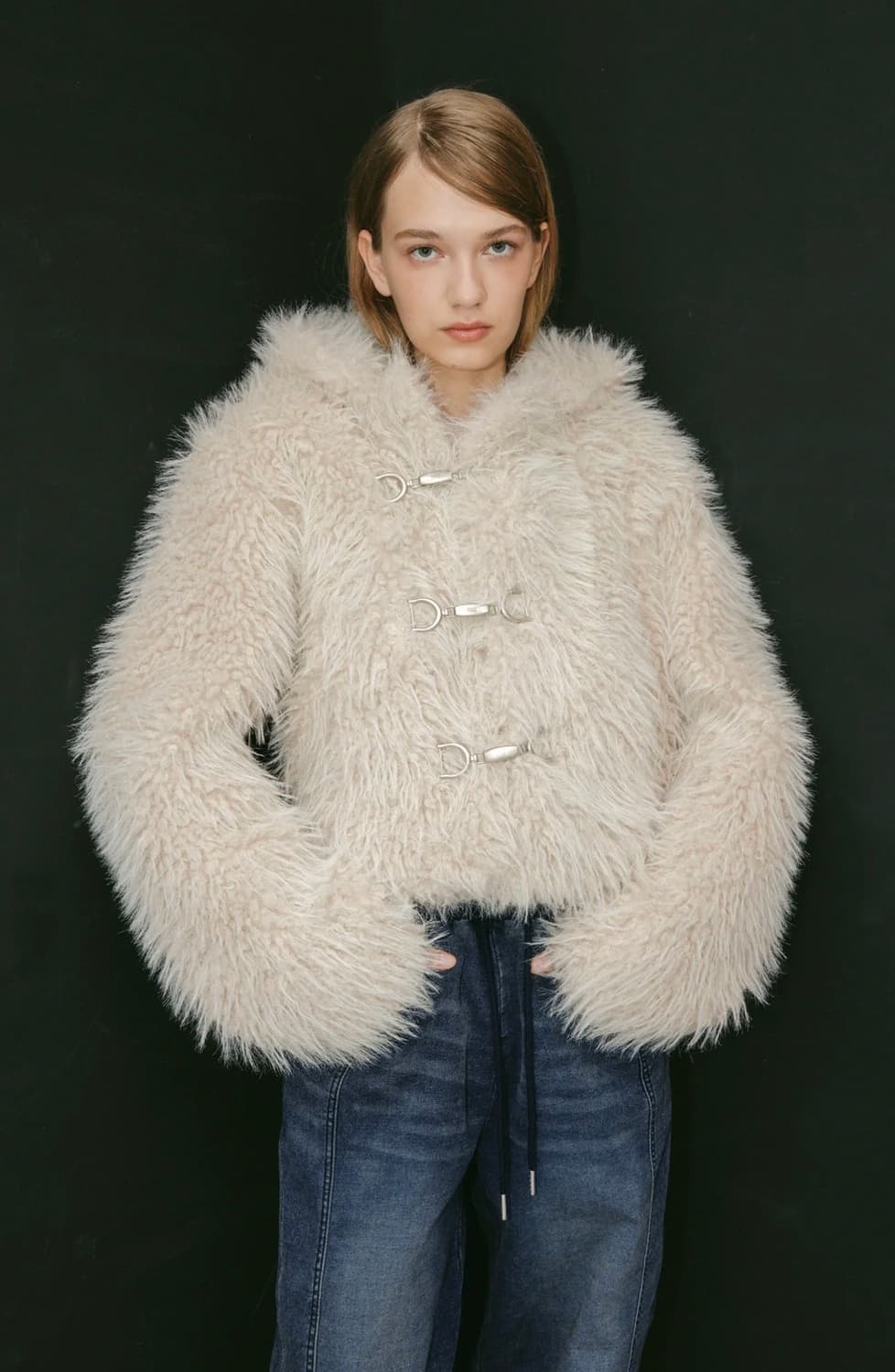 Yuse 유즈 후디 퍼자켓 - 베이지 상품이미지2