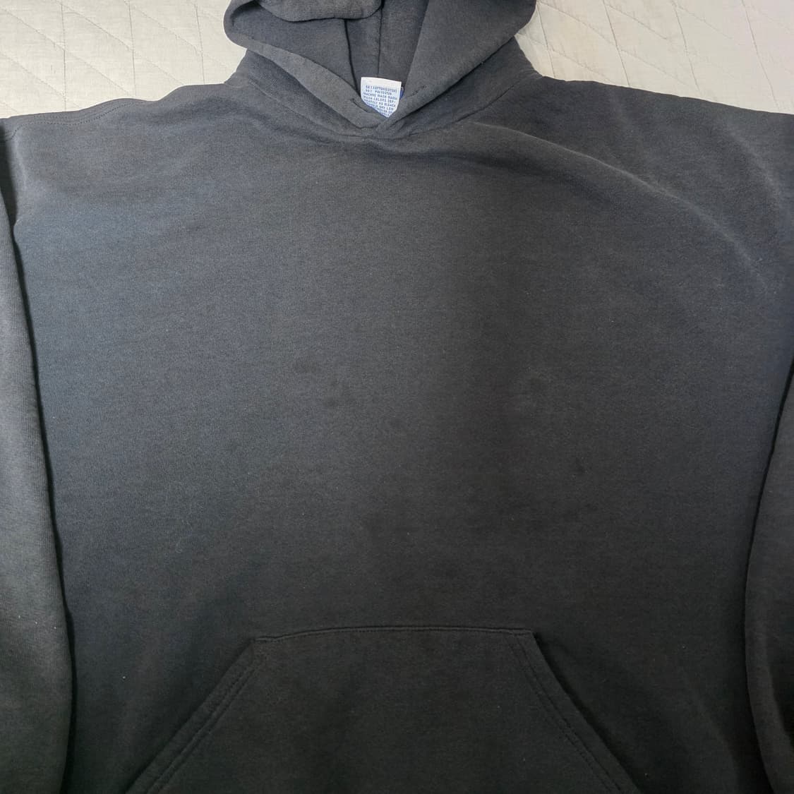 [XXL] 90s 빈티지 러셀 애슬레틱 후드 블랙 하드 페이드&트래쉬드 상품이미지3