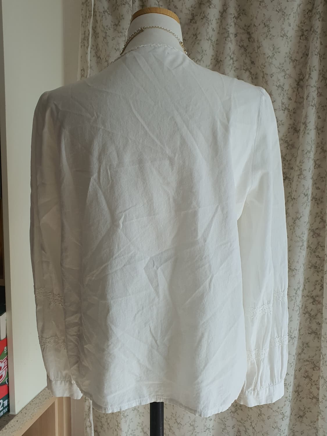 [지뢰계] 화이트 레이스 블라우스 상품이미지4