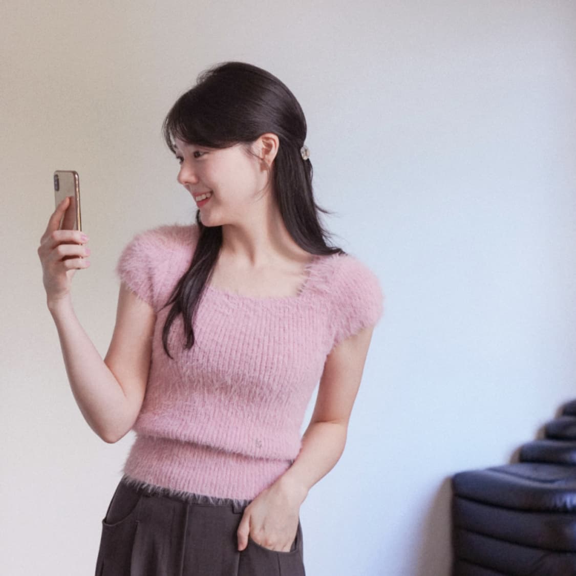 누아르테(NOUARTE) 소메르 헤어리니트 55-66 상품이미지1