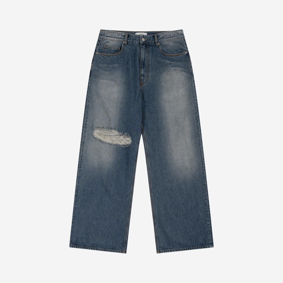 웨이비니스 무브먼트 데미지 데님팬츠 미디움블루 1 상품이미지1