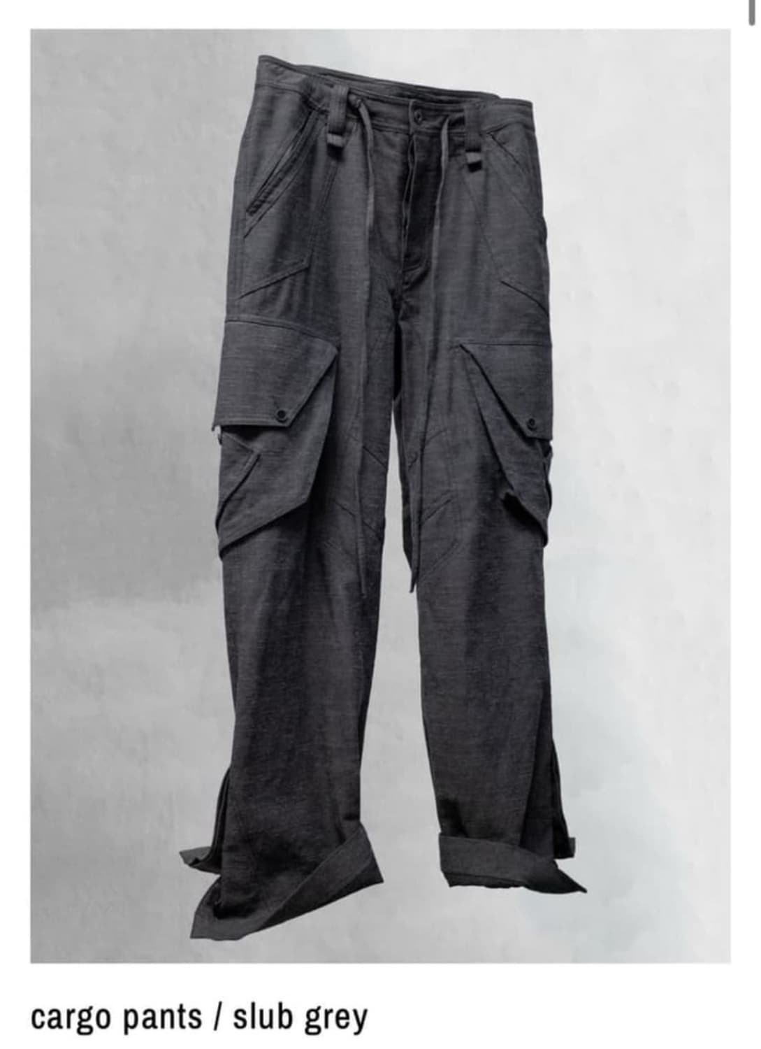(구매)블랙멀 blackmerle cargo pants slub grey 상품이미지1