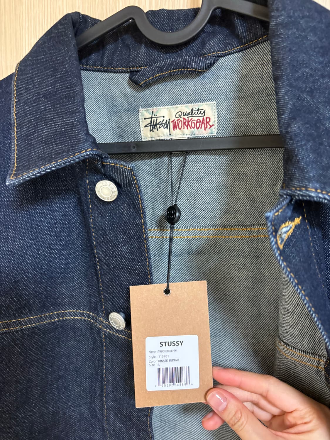 [택 있음] 스투시 데님 트러커 자켓 린스드 인디고  L 상품이미지3