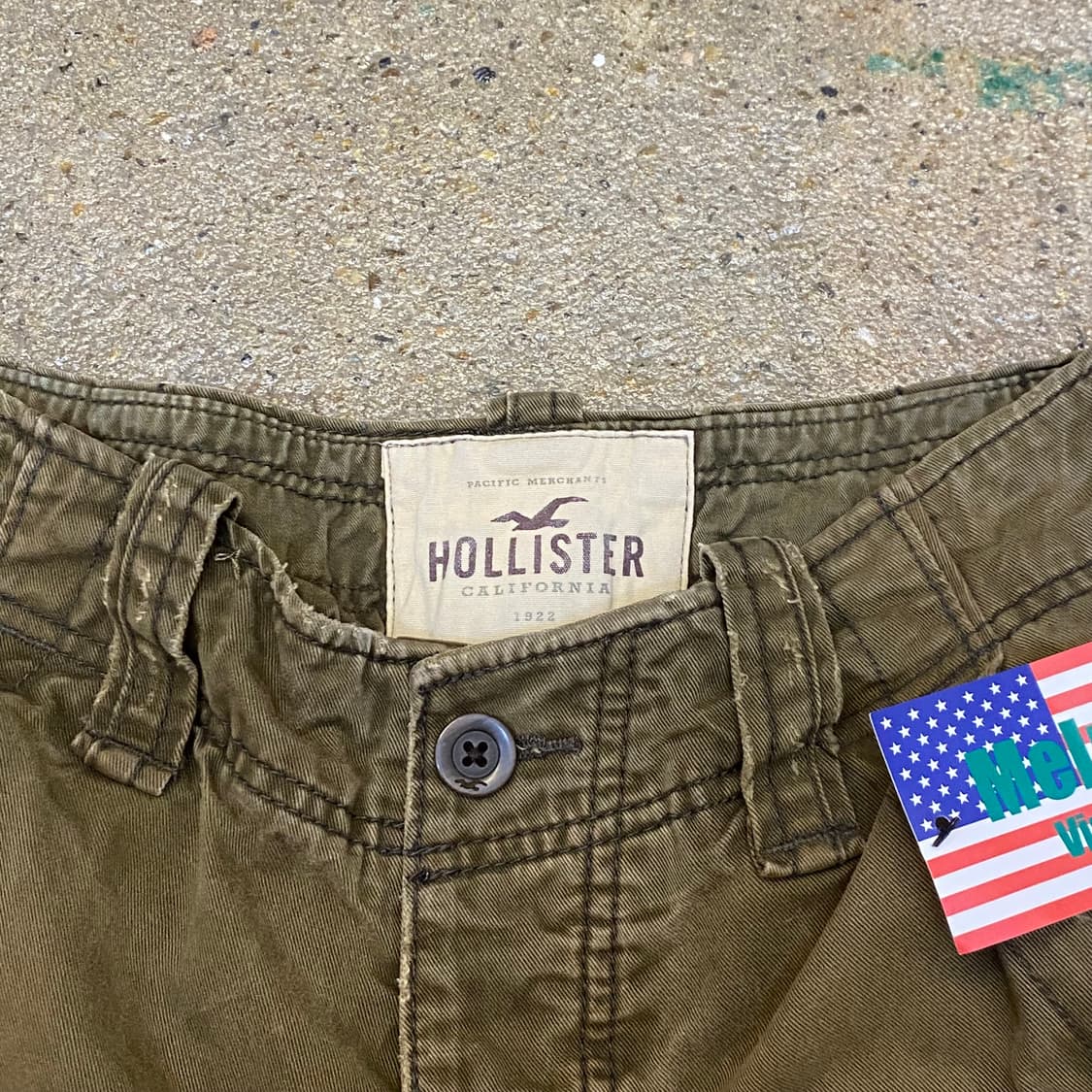 00s USA 빈티지 홀리스터 카모 카고반바지 버뮤다팬츠 상품이미지4