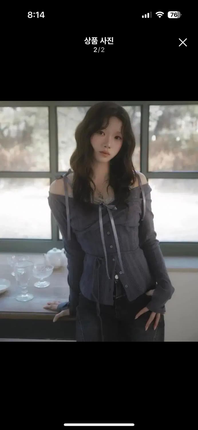 뉴얼린 트위스트 가디건 차콜 + 슬리브리스 그레이 세트 상품이미지1