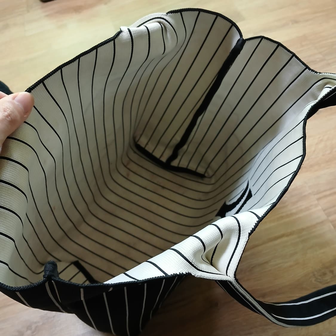 탄탄한 MLB 엠엘비 빅로고 폴리 니트 토트백 자카드 가방 상품이미지7