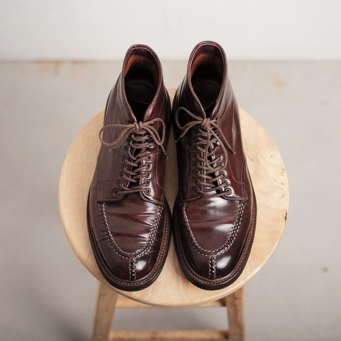 알든 40218HC 6.5D 버건디 코도반 NST 탱커 부츠 상품이미지6