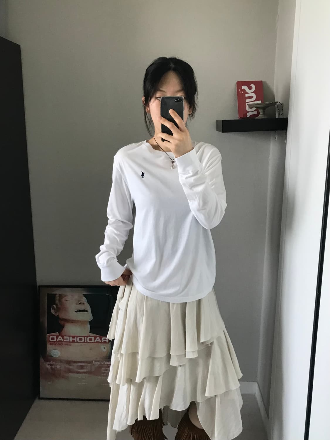 폴로 랄프로렌 포니로고 화이트 롱슬리브티 상품이미지3