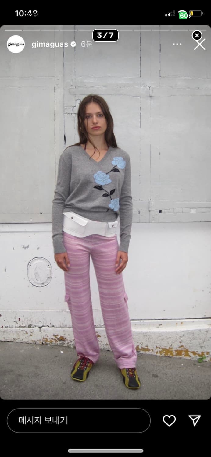 Gimaguas 기마구아스 핀쿠 플라워 니트 그레이 상품이미지3